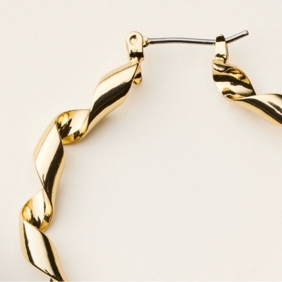 Kate Spade x Target Gold Twisted Hoop Earrings - Picture 3 of 4